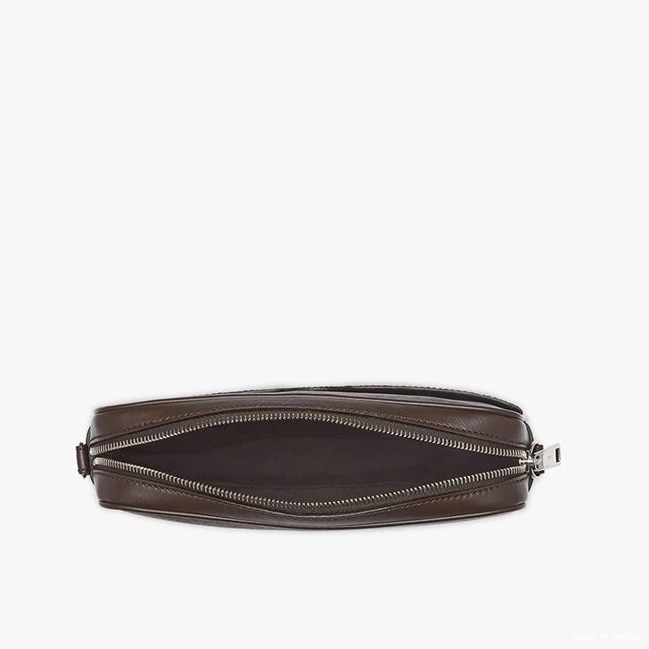 Vintage HOT FF Compact Fendi Logo ROMA Fabric Motif Camera Brown In Case 0812